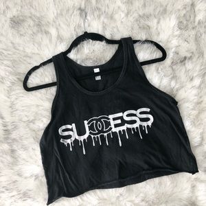 American Apparel SUCCESS muscle cropped tank top